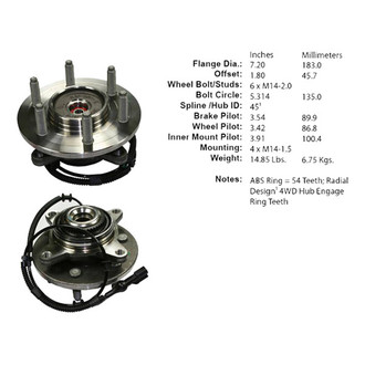 Centric® - Premium™ Front Passenger Side Driven Wheel Bearing and Hub Assembly
