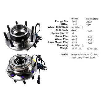 Centric® - C-Tek™ Front Standard Driven Wheel Bearing and Hub Assembly