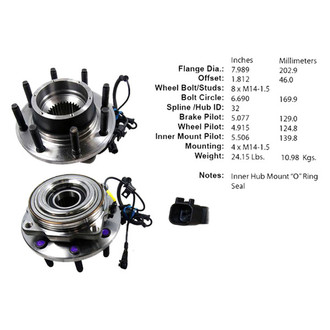 Centric® - Premium™ Front Passenger Side Driven Wheel Bearing and Hub Assembly