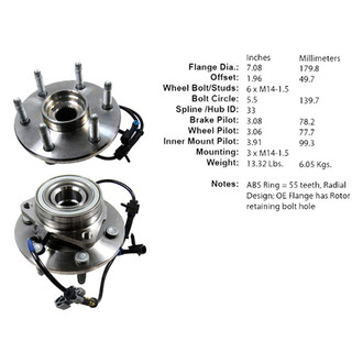 Centric® - C-Tek™ Front Passenger Side Wheel Bearing and Hub Assembly