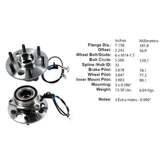 Centric® - C-Tek™ Front Passenger Side Standard Driven Wheel Bearing and Hub Assembly
