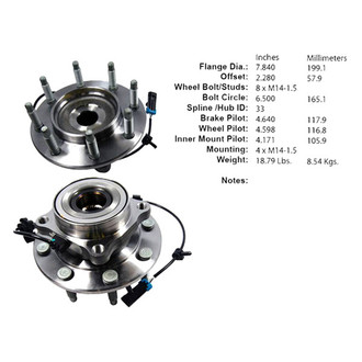 Centric® - C-Tek™ Front Passenger Side Standard Driven Wheel Bearing and Hub Assembly