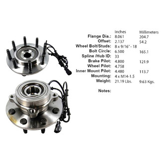 Centric® - C-Tek™ Front Passenger Side Standard Driven Wheel Bearing and Hub Assembly