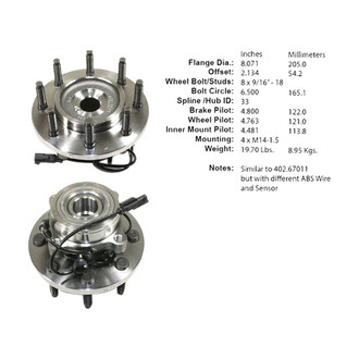 Centric® - C-Tek™ Front Passenger Side Standard Driven Wheel Bearing and Hub Assembly