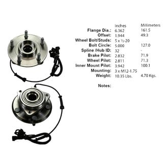 Centric® - C-Tek™ Front Passenger Side Standard Driven Wheel Bearing and Hub Assembly