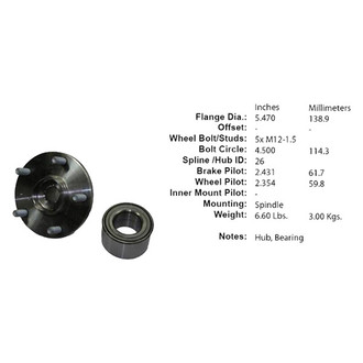 Centric® - C-Tek™ Front Driver or Passenger Side standard Wheel Hub Repair Kit