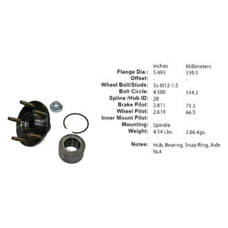 Centric® - C-Tek™ Front Driver or Passenger Side standard Wheel Hub Repair Kit