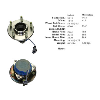 Centric® - C-Tek™ Front Passenger Side Standard Non-Driven Wheel Bearing and Hub Assembly