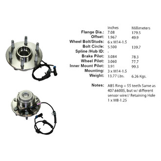 Centric® - C-Tek™ Front Passenger Side Standard Non-Driven Wheel Bearing and Hub Assembly