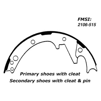 Centric® - Premium Rear Drum Brake Shoes