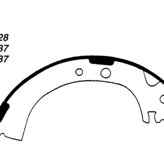 Centric® - Premium Rear Drum Brake Shoes