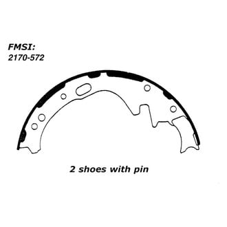 Centric® - Premium Rear Drum Brake Shoes