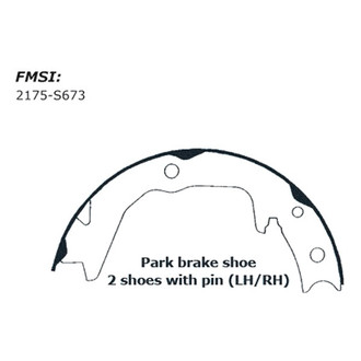 Centric® - Premium Rear Parking Brake Shoes
