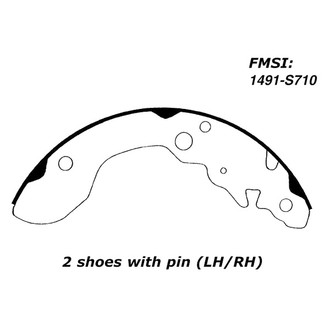 Centric® - Premium Rear Drum Brake Shoes