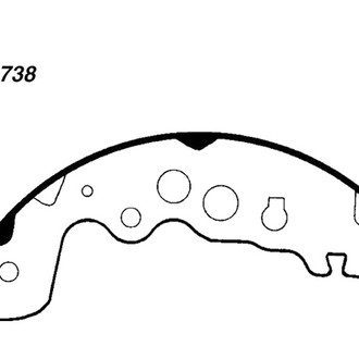 Centric® - Premium Rear Drum Brake Shoes