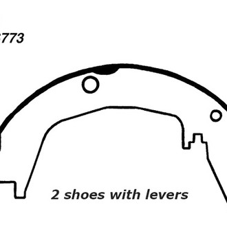 Centric® - Premium Rear Parking Brake Shoes