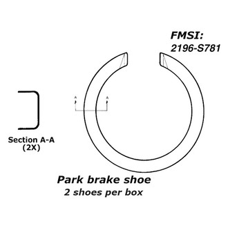 Centric® - Premium Parking Brake Shoes