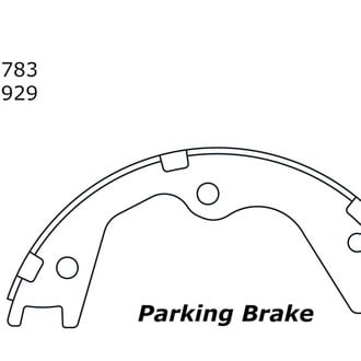 Centric® - Premium Rear Parking Brake Shoes