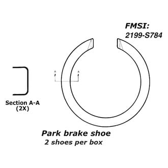 Centric® - Premium Parking Brake Shoes
