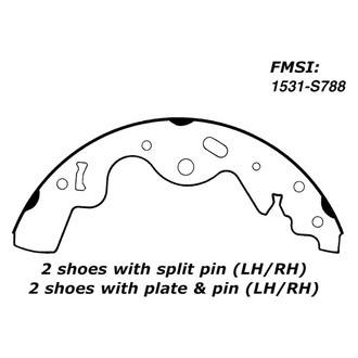 Centric® - Premium Drum Brake Shoes