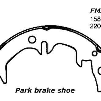 Centric® - Premium Rear Parking Brake Shoes