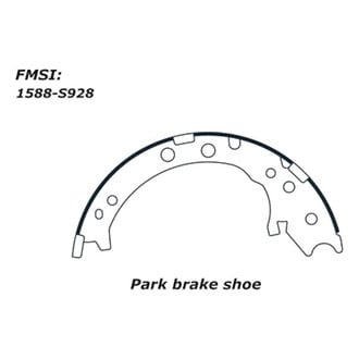 Centric® - Premium Rear Parking Brake Shoes