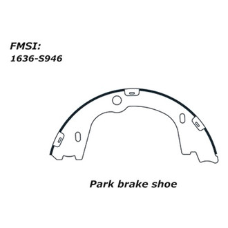 Centric® - Premium Rear Parking Brake Shoes