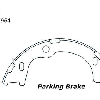 Centric® - Premium Rear Parking Brake Shoes