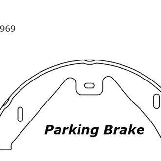 Centric® - Premium Rear Parking Brake Shoes