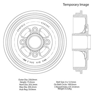 Centric® - Premium Rear Brake Drum