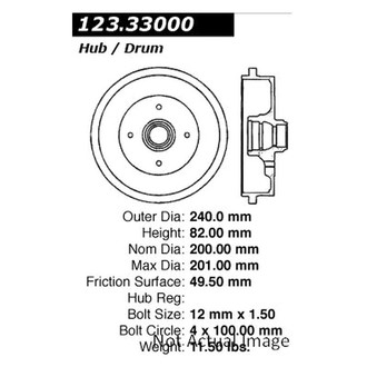 Centric® - C-Tek™ Standard Brake Drum
