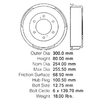 Centric® - C-Tek™ Standard Rear Brake Drum
