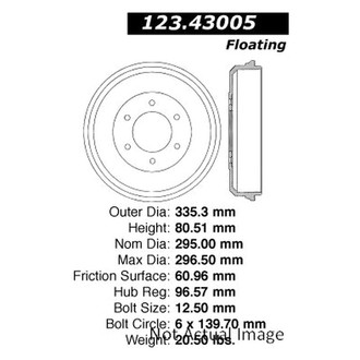 Centric® - C-Tek™ Standard Rear Brake Drum