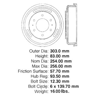 Centric® - C-Tek™ Standard Brake Drum