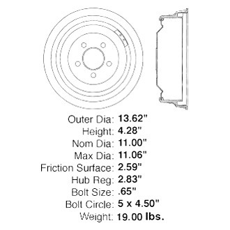 Centric® - C-Tek™ Standard Rear Brake Drum