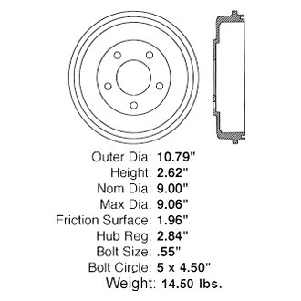 Centric® - C-Tek™ Standard Rear Brake Drum