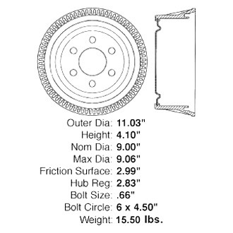 Centric® - C-Tek™ Standard Rear Brake Drum