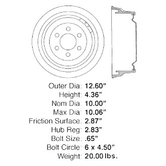 Centric® - C-Tek™ Standard Rear Brake Drum
