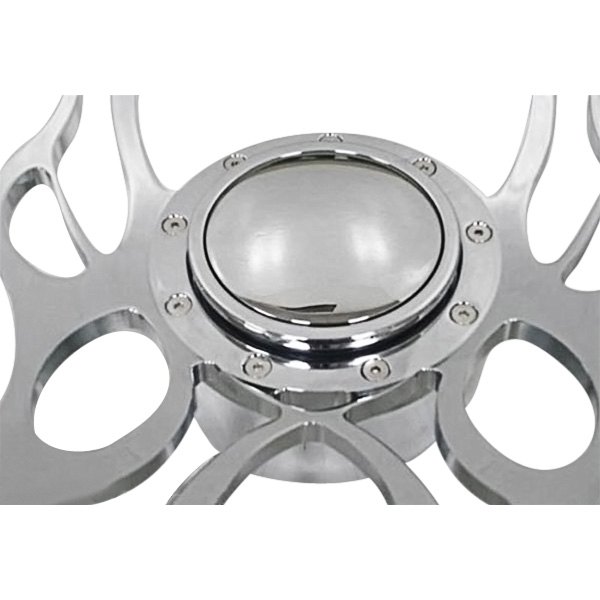 CFR Performance® - Chrome Smooth Style Steering Wheel Horn Button with Exposed Holes
