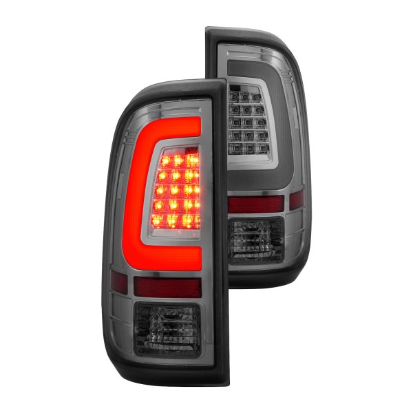 CG® - Chrome/Smoke Fiber Optic LED Tail Lights, Ford F-750