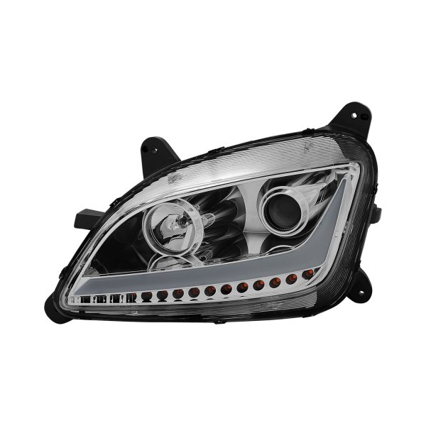 CG® - Driver Side Chrome LED DRL Bar Projector Headlight, Peterbilt 579