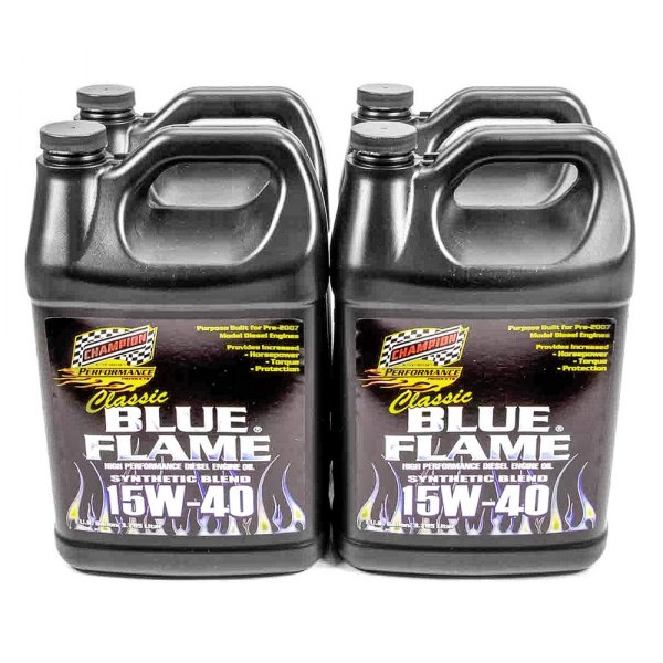 Champion Brands® - Classic Blue Flame™ SAE 15W-40 Synthetic Blend Motor Oil, 1 Gallon x 4 Jugs