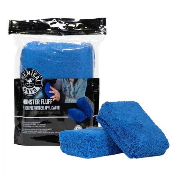Chemical Guys® - 2 Pieces 3" x 5" x 2" Blue Monster Fluff Premium Applicators