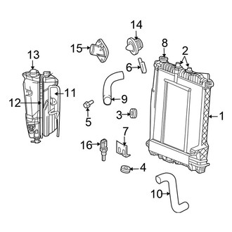 Chrysler OE - Cooling - Radiator & Components (4.7L)