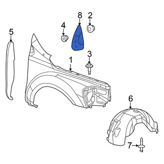 Chrysler OE - Front Right Fender Molding