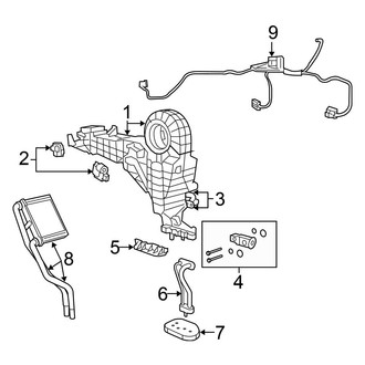 Chrysler OE - Air Conditioner & Heater - Evaporator & Heater Components (Rear), (Flex / Gas)