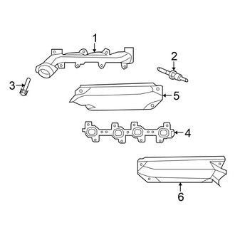 Chrysler OE - Exhaust System - Exhaust Manifold (4.7L)
