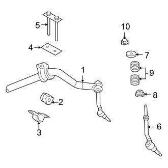 Chrysler OE - Front Suspension - Stabilizer Bar & Components (4WD)