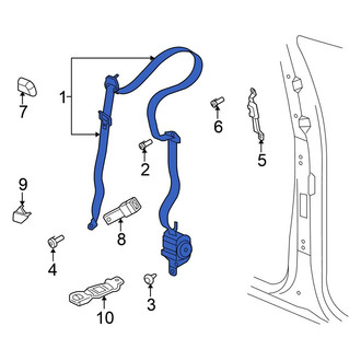 Chrysler OE - Center Seat Belt Lap and Shoulder Belt