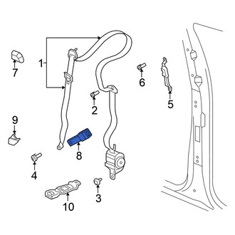 Chrysler OE - Center Left Outer Seat Belt Receptacle
